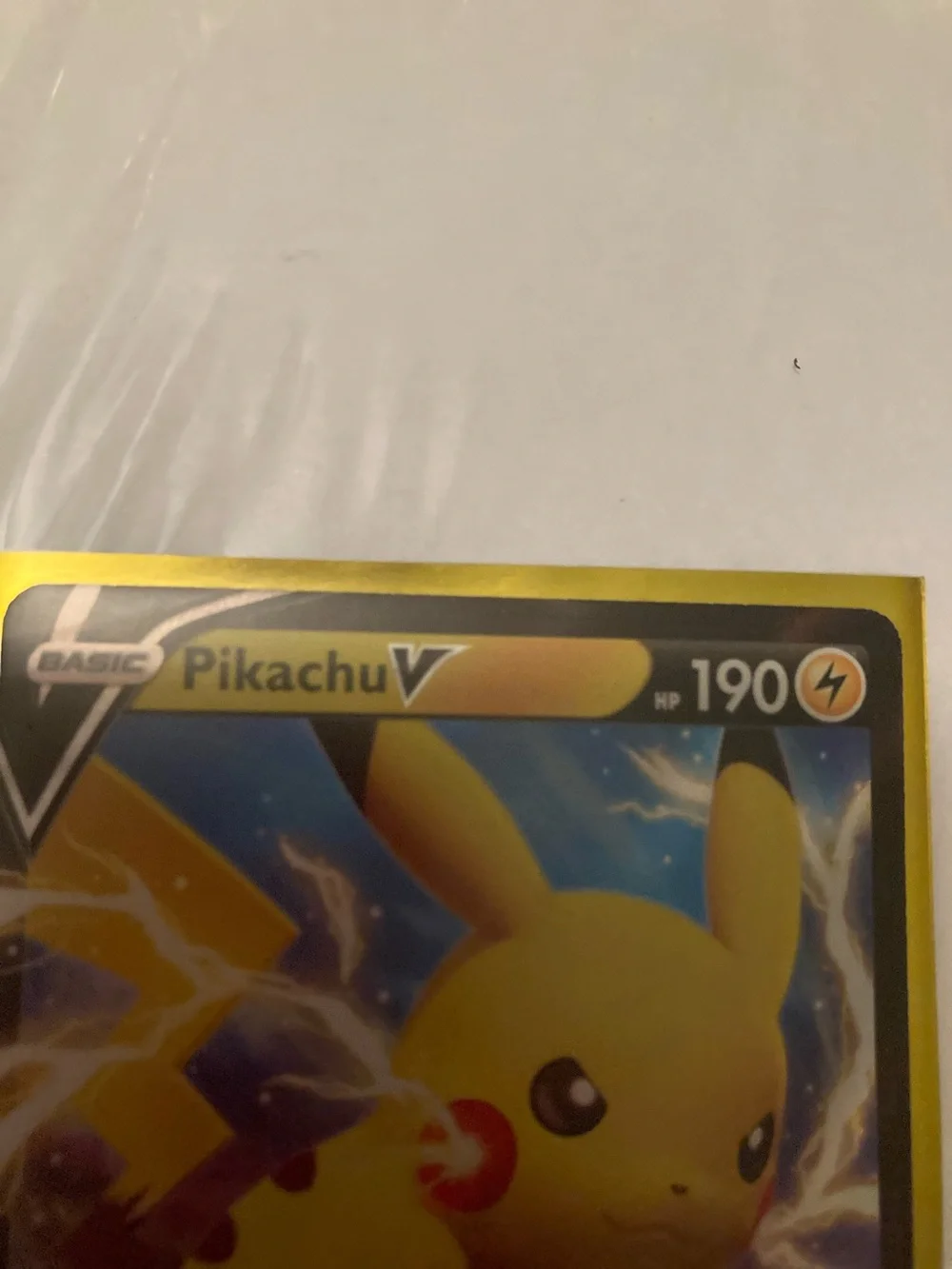 Pokemon Pikachu V Gold Foil Card - Yellow & Blue Holo